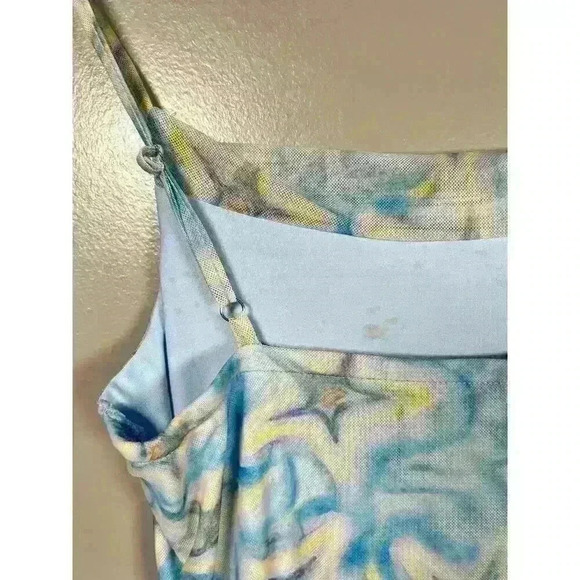 CIDER Sheer Overlay Tulle Midi Celestial Star Strappy Stretchy Dress Women XS - Picture 9 of 11